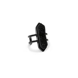 NEW! Kinsley Armelle Black Magna Raven Quartz Ring